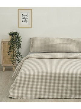 FUNDA NÓRDICA CHECK TAUPE