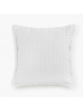 Funda Cojín Panal Blanco