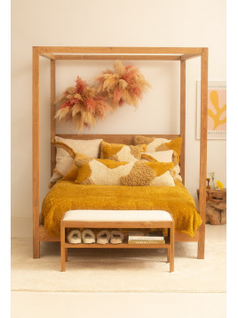 MANTA CAMA MOSTAZA TEDY