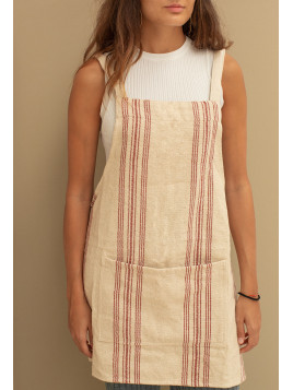 DELANTAL DE ALGODÓN A RAYAS...