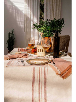 MANTEL PALS ROJO RAYAS